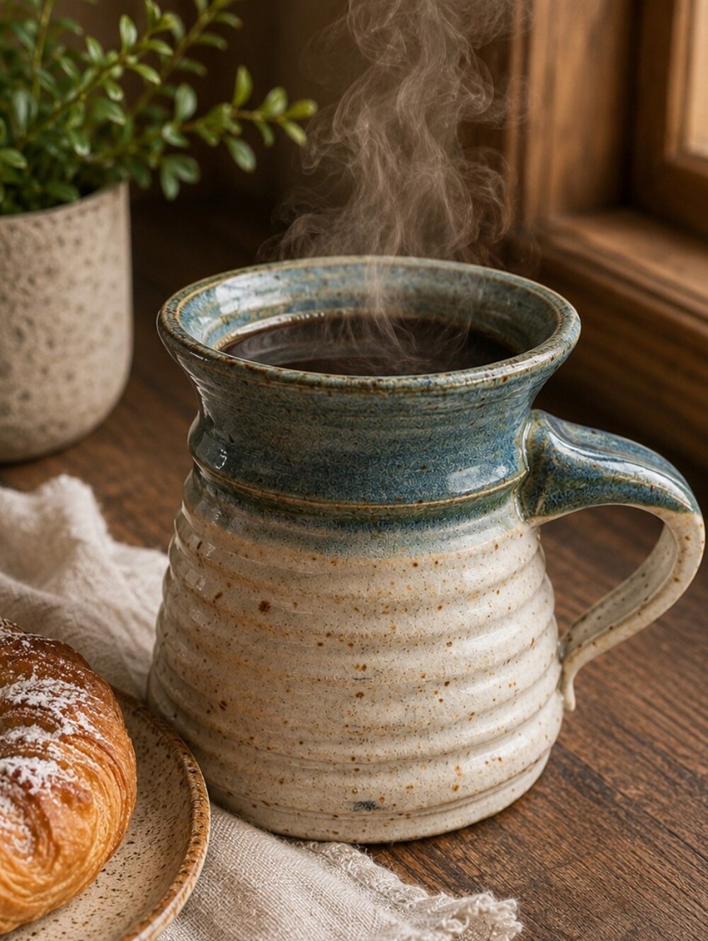 hand thrown Artisan pottery mug